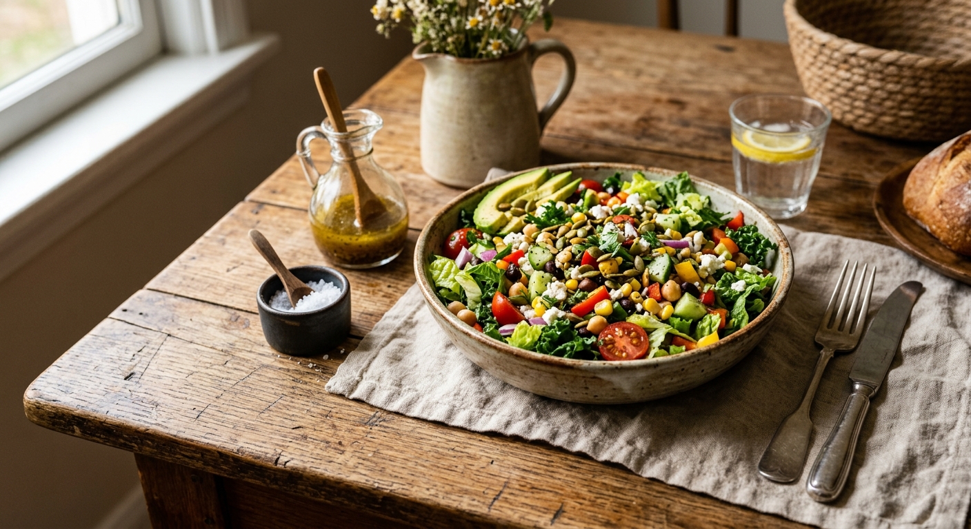 #10 Vegetarian Chopped Salad, Seasoned Oil & Vinegar