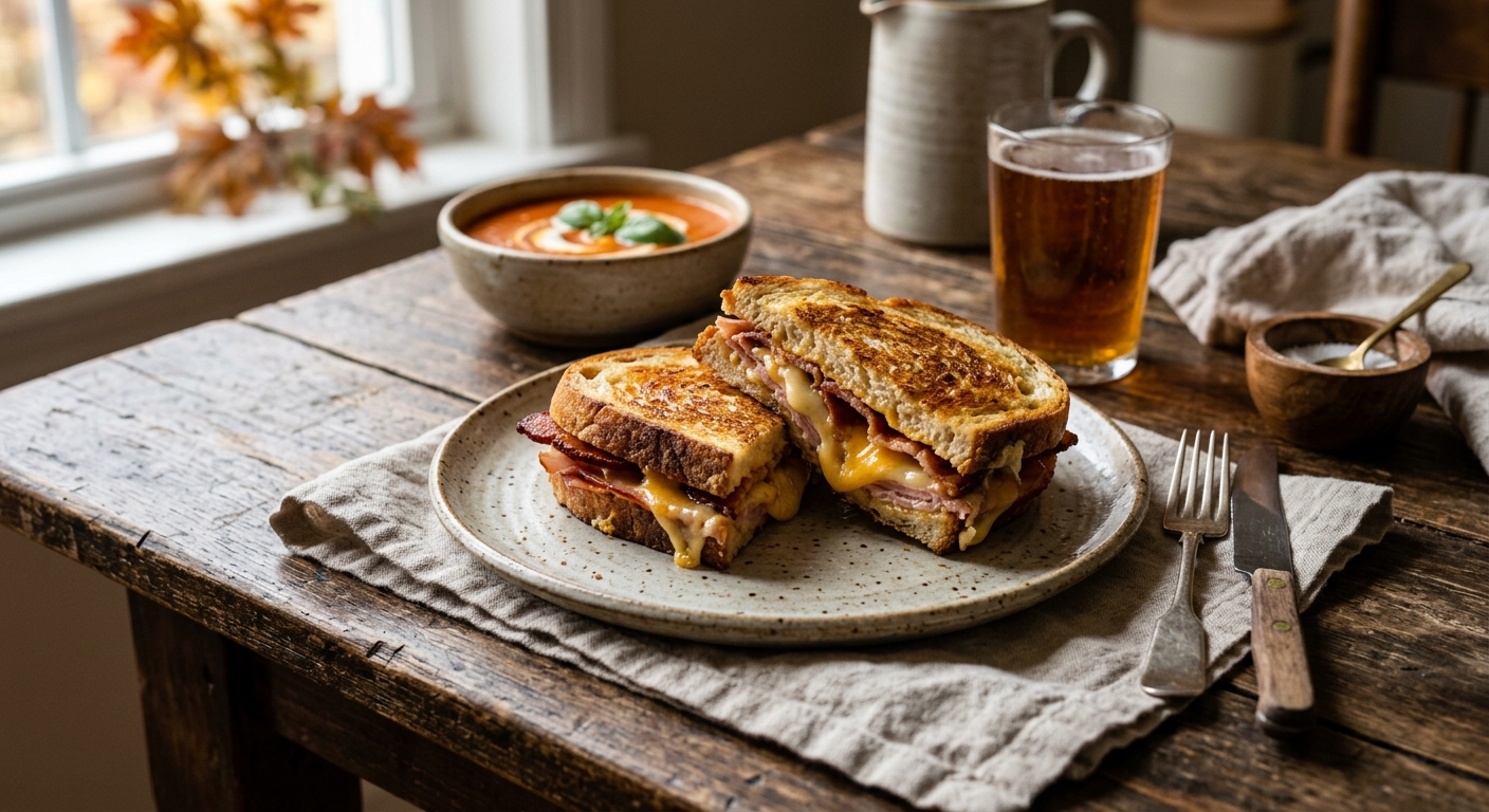 Grilled Cheese & Ham or Bacon